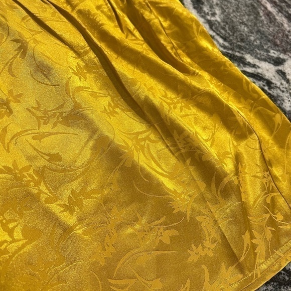 Ina Gold Satin Finish Crop Top and Tiered Skirt Set - Picture 12 of 16